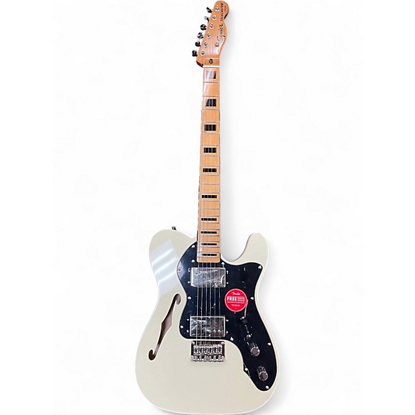 Used Squier Classic Vibe 70s Thinline Telecaster White Hollow Body Electric Guitar