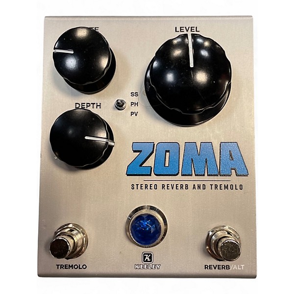 Used Keeley Zoma Stereo Reverb and Tremolo Effect Pedal