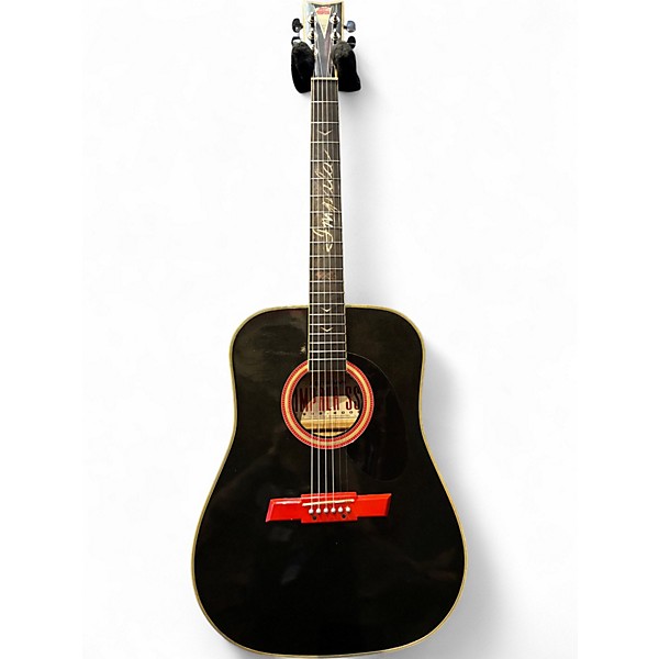 Used 2008 Esteban Imapala Black Custom Print Acoustic Electric Guitar