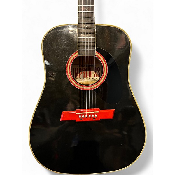Used 2008 Esteban Imapala Black Custom Print Acoustic Electric Guitar