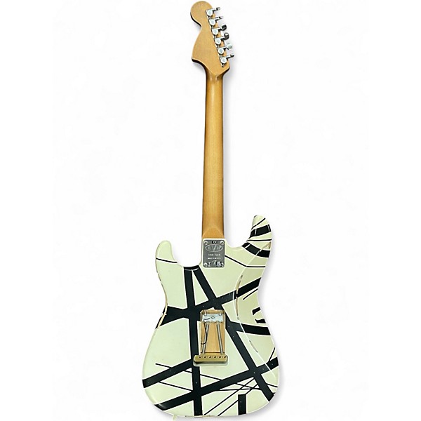 Used 2020s EVH Eruption WHITE AND BLACK STRIPES Solid Body Electric Guitar
