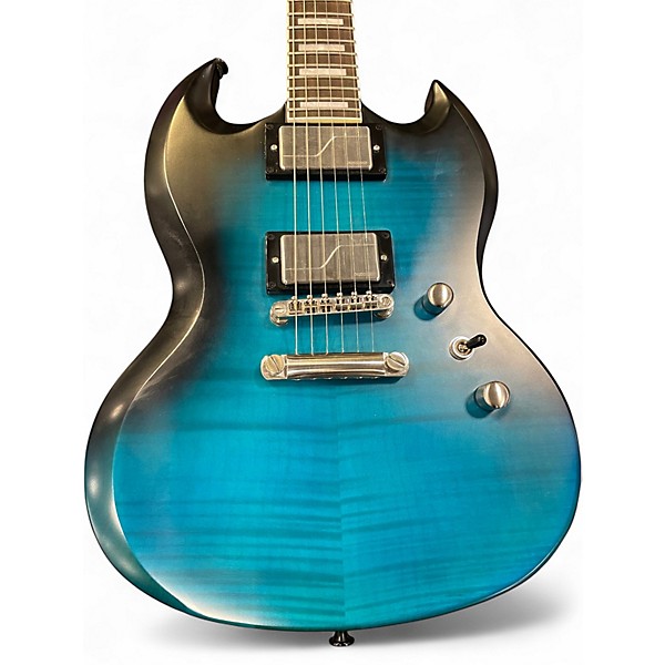 Used Epiphone SG Prophecy Custom GX Trans Blue Solid Body Electric Guitar