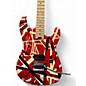 Used EVH Striped Series Red with Black and White Stripes Solid Body Electric Guitar