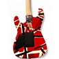 Used EVH Striped Series Red with Black and White Stripes Solid Body Electric Guitar