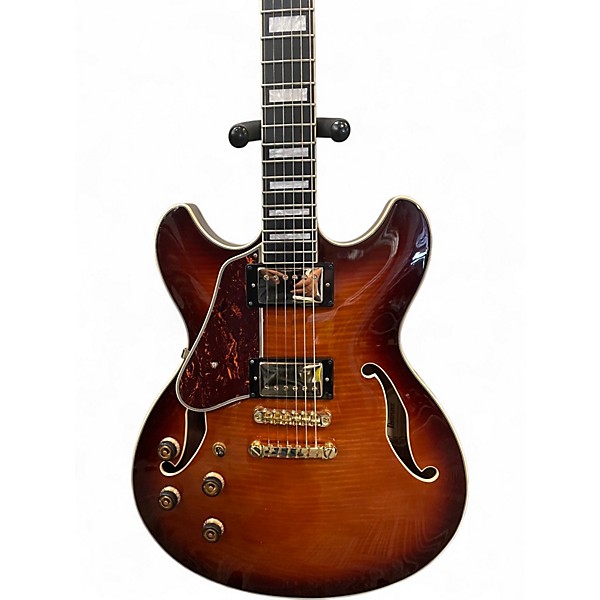 Used Ibanez AS93 Artcore Left Handed Violin Sunburst Hollow Body Electric Guitar