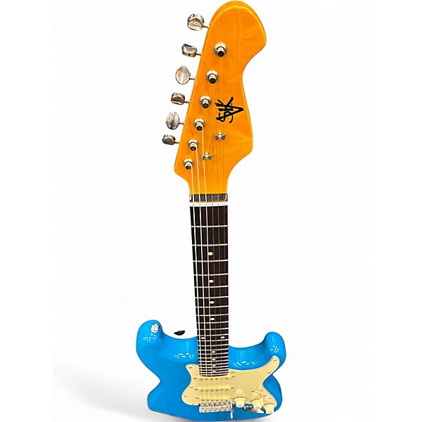 Used SVK Double Cutaway blue Solid Body Electric Guitar