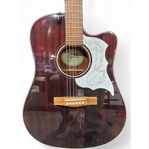 Used Fender CD60CE Dreadnought Mahogany Acoustic Electric Guitar