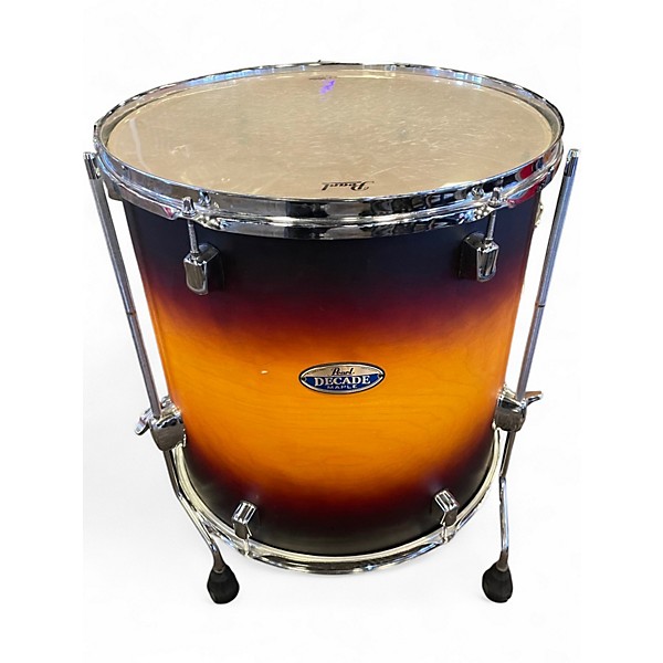 Used Pearl 5 Piece Decade Maple Amber Drum Kit