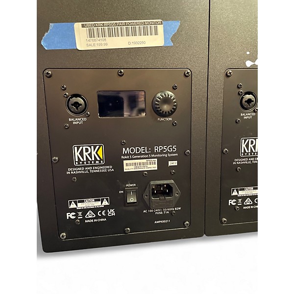 Used KRK RP5G5 PAIR Powered Monitor