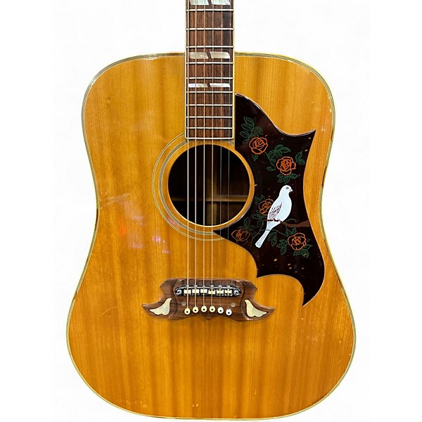 Used 1972 Univox Dove Natural Acoustic Guitar