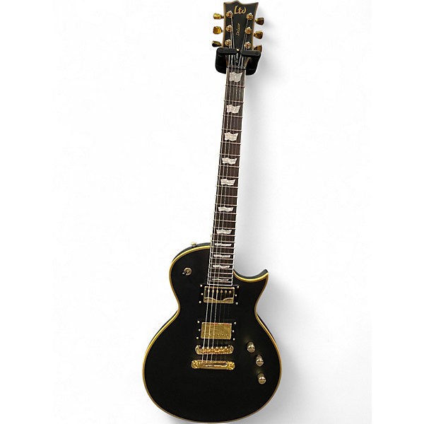 Used ESP LTD EC1000 Deluxe Black and Gold Solid Body Electric Guitar