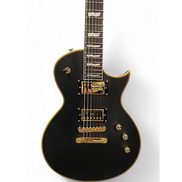 Used ESP LTD EC1000 Deluxe Black and Gold Solid Body Electric Guitar