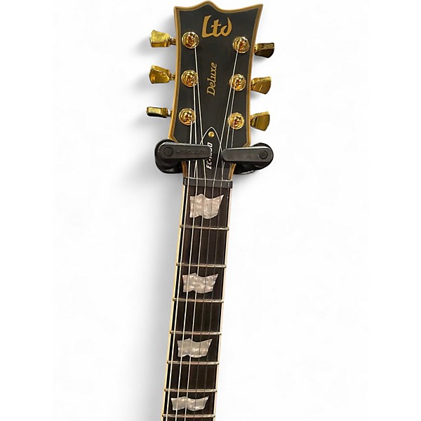 Used ESP LTD EC1000 Deluxe Black and Gold Solid Body Electric Guitar