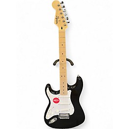 Used Squier Standard Stratocaster Black Solid Body Electric Guitar