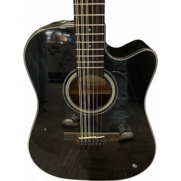 Used Takamine GD30CE-12 Black 12 String Acoustic Electric Guitar
