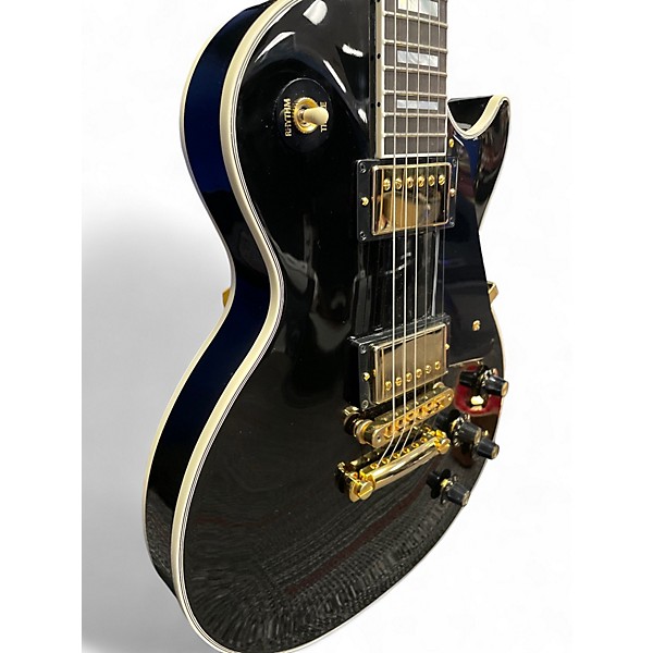 Used 2021 Gibson Les Paul Custom Black and Gold Solid Body Electric Guitar