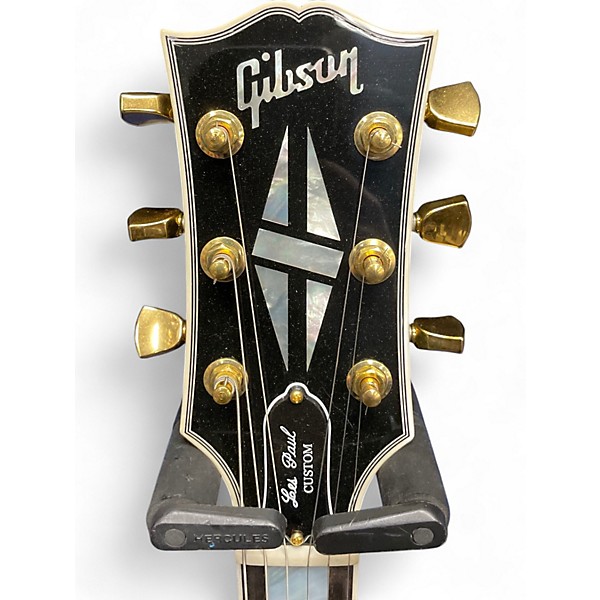 Used 2021 Gibson Les Paul Custom Black and Gold Solid Body Electric Guitar
