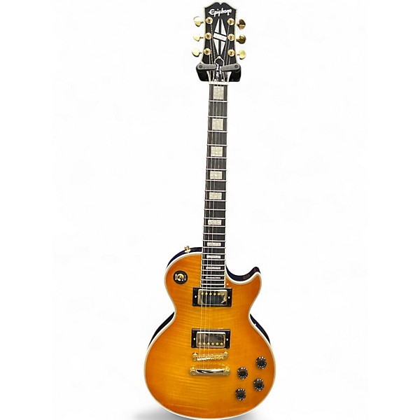 Used 2025 Epiphone Les Paul Custom Iced Tea Solid Body Electric Guitar