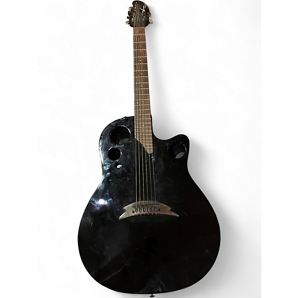 Used Ovation t357 Black Acoustic Electric Guitar