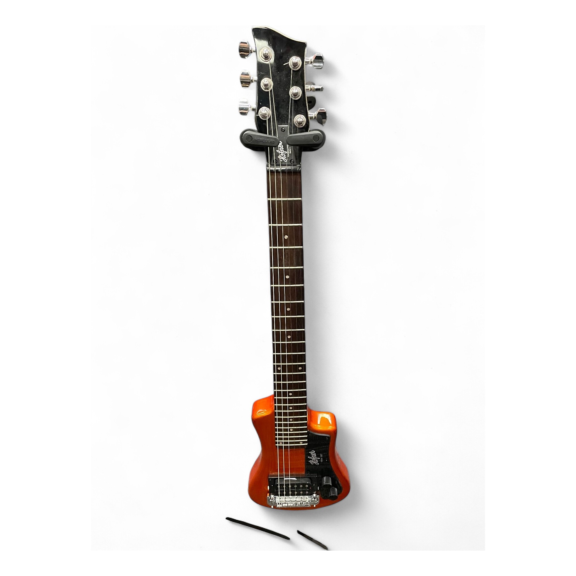 Used Hofner Shorty Metallic Orange Solid Body Electric Guitar