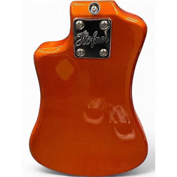Used Hofner Shorty Metallic Orange Solid Body Electric Guitar