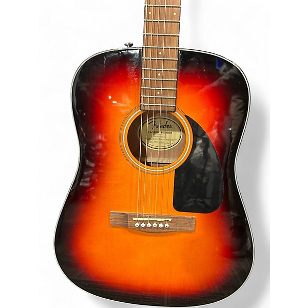 Used Fender CD60 Dreadnought 2 Color Sunburst Acoustic Guitar