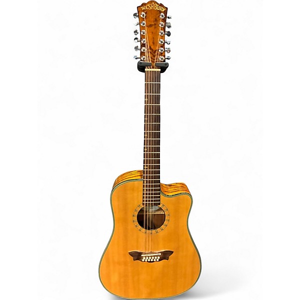 Used Washburn D46SCE12 NATURAL 12 String Acoustic Electric Guitar