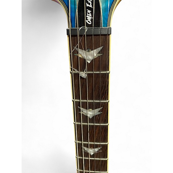 Used Schecter Guitar Research Omen Extreme 6 Ocean Blue Burst Solid Body Electric Guitar