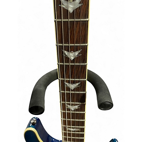 Used Schecter Guitar Research Omen Extreme 6 Ocean Blue Burst Solid Body Electric Guitar