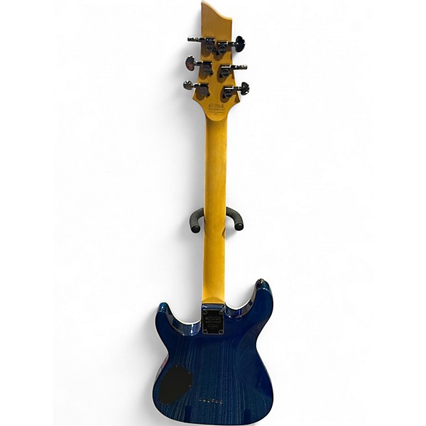 Used Schecter Guitar Research Omen Extreme 6 Ocean Blue Burst Solid Body Electric Guitar