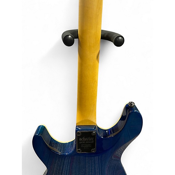 Used Schecter Guitar Research Omen Extreme 6 Ocean Blue Burst Solid Body Electric Guitar