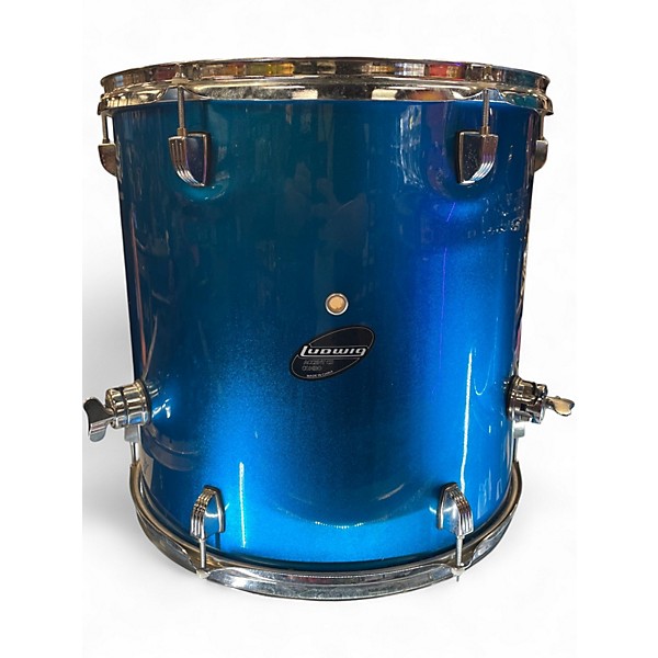 Used Ludwig 5 Piece Accent CS Blue Sparkle Drum Kit