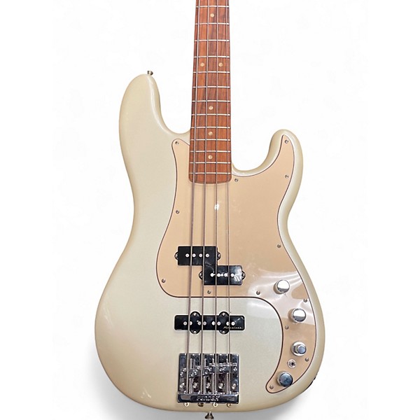 Used Fender Player Plus Active Precision Bass Olympic Pearl Electric Bass Guitar
