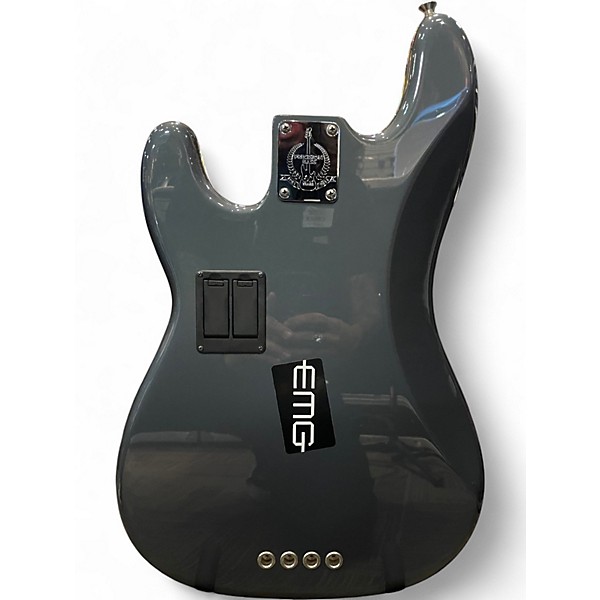 Used Fender American Standard Precision Bass Charcoal Frost Metallic Electric Bass Guitar