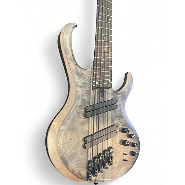 Used Ibanez BTB805MS Transparent Gray Flat Electric Bass Guitar