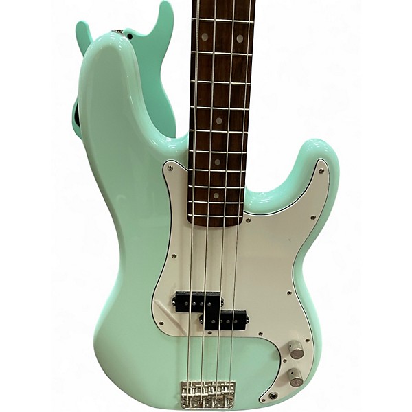Used Squier Precision Bass Seafoam Green Electric Bass Guitar