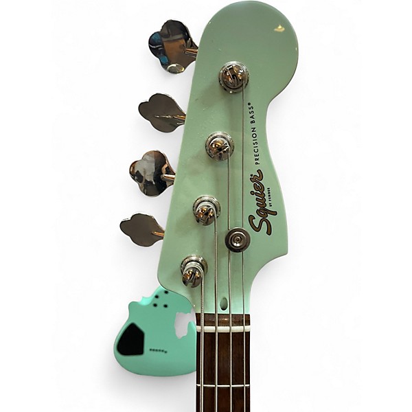 Used Squier Precision Bass Seafoam Green Electric Bass Guitar