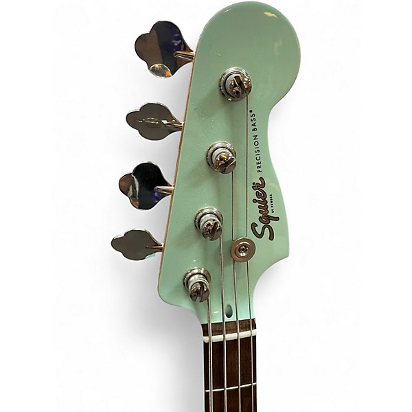 Used Squier Precision Bass Seafoam Green Electric Bass Guitar