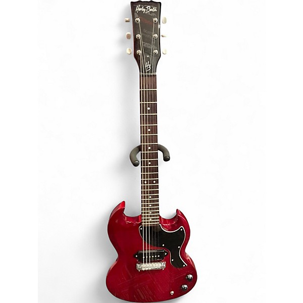 Used Harley Benton DC60 Vintage Series red Solid Body Electric Guitar