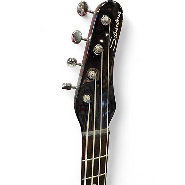 Used Silvertone 1444 RAZR BLACK Electric Bass Guitar