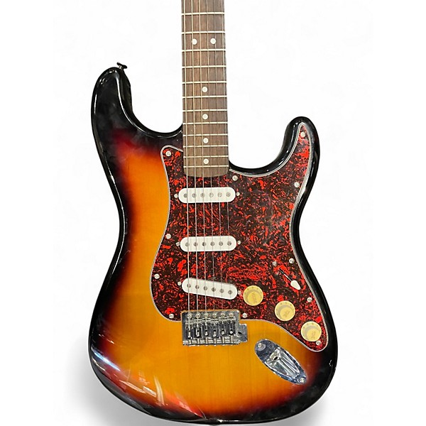 Used Squier Standard Stratocaster 2 Tone Sunburst Solid Body Electric Guitar