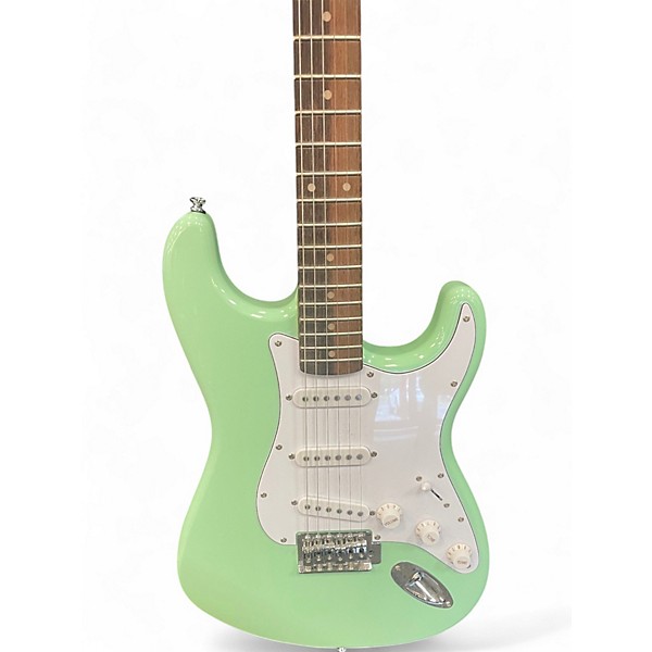 Used Squier Affinity Stratocaster Surf Green Solid Body Electric Guitar