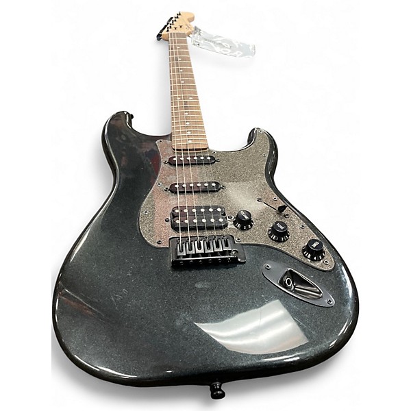 Used Squier Bullet Stratocaster HSS Metallic Black Solid Body Electric Guitar