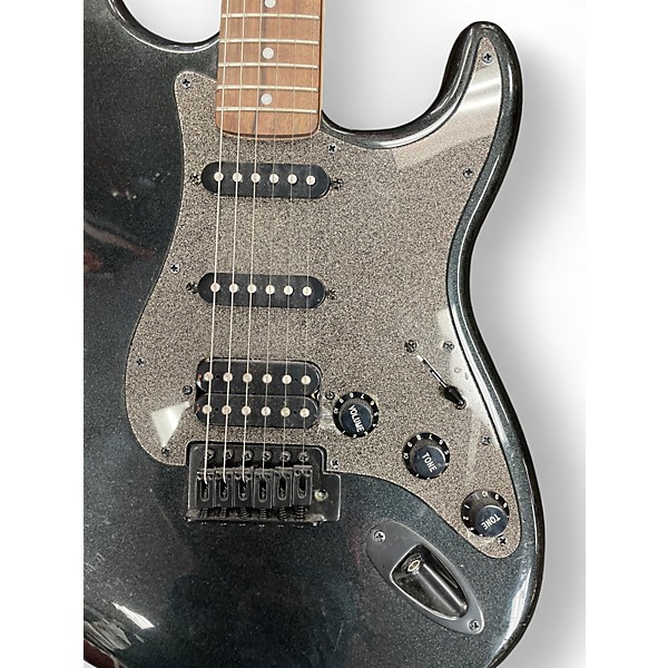 Used Squier Bullet Stratocaster HSS Metallic Black Solid Body Electric Guitar