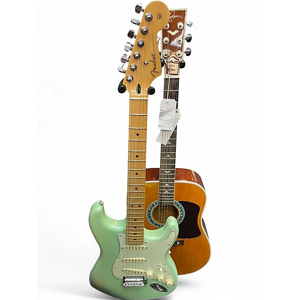 Used Fender Player Stratocaster SURF GREEN Solid Body Electric Guitar