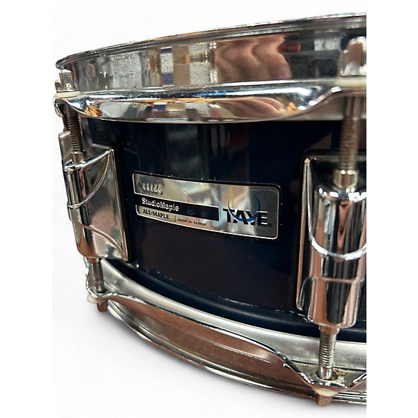 Used Taye Drums 14X5.5 Studio Maple Blue stain Drum