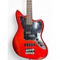 Used 2014 Squier Short Scale Vintage Modified Jaguar Candy Apple Red Electric Bass Guitar