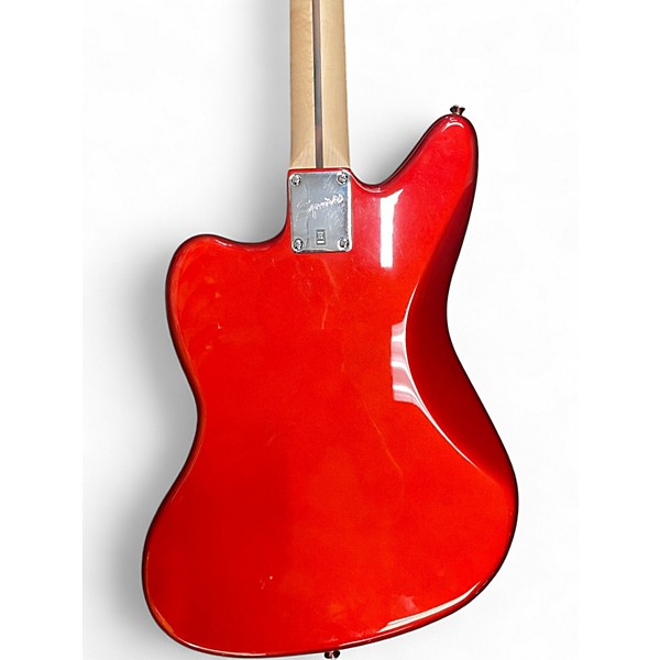 Used 2014 Squier Short Scale Vintage Modified Jaguar Candy Apple Red Electric Bass Guitar