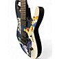 Used ESP LTD Kirk Hammett Signature White Zombie Blue Sapphire Solid Body Electric Guitar