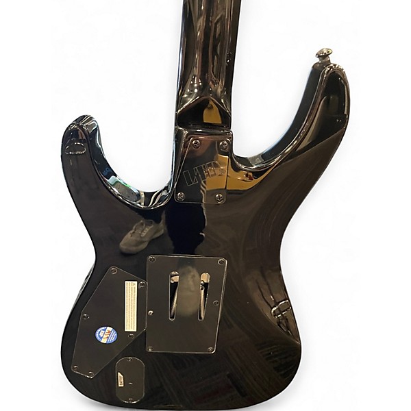 Used ESP LTD Kirk Hammett Signature White Zombie Blue Sapphire Solid Body Electric Guitar